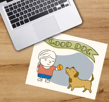 Tapis de souris enfant jouant heureux - TenStickers