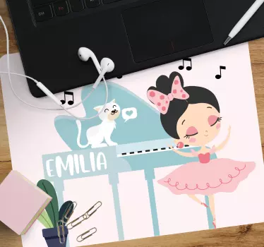 Tapis de souris fille de ballet en pleine danse - TenStickers