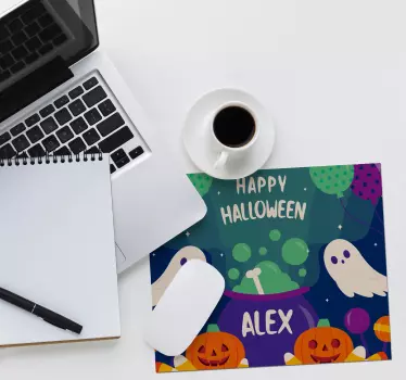 Tapis de souris halloween thématique de salutation - TenStickers