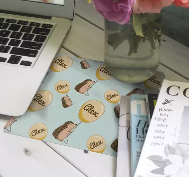 Tapis de souris hérisson avec des ballons - TenStickers