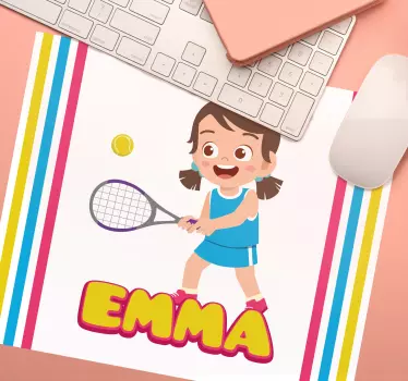 Tapis de souris joueur de tennis animé - TenStickers