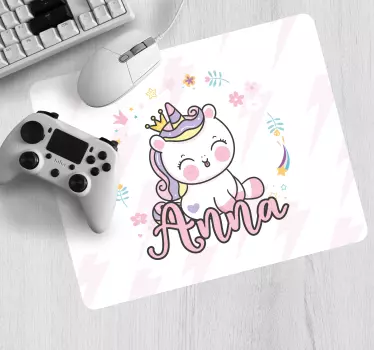 Tapis de souris licorne mignonne - TenStickers