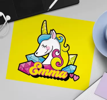 Tapis de souris licorne personnage artistique - TenStickers