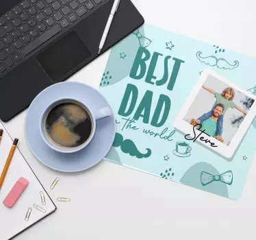 Tapis de souris Meilleur papa personnalisable - TenStickers