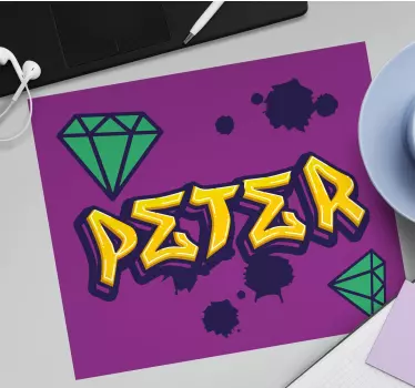 Tapis de souris nom art de nom élégant - TenStickers