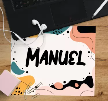Tapis de souris nom avec accents audacieux - TenStickers