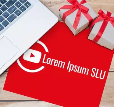 Tapis de souris nom avec logo élégant superposé - TenStickers