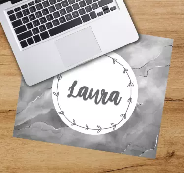 Tapis de souris nom cercle Élégant personnalisé - TenStickers