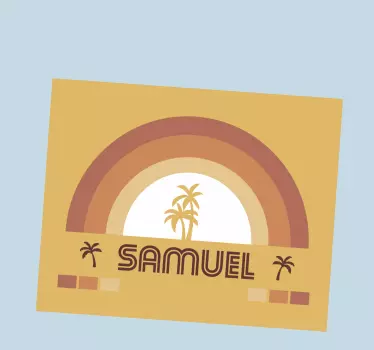 Tapis de souris nom design arc-en-ciel personnalisé - TenStickers