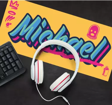 Tapis de souris nom design coloré - TenStickers