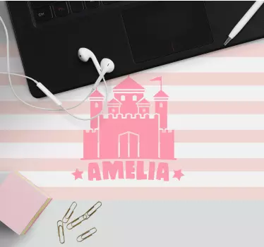 Tapis de souris nom design thème château - TenStickers