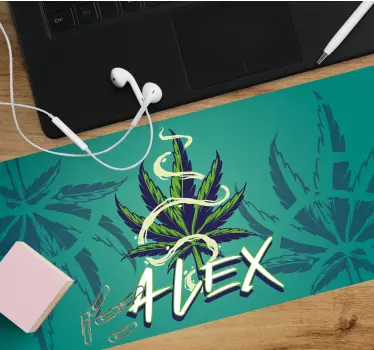 Tapis de souris nom Émblème de feuille stylisé - TenStickers