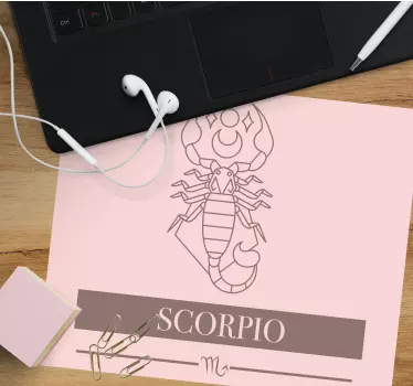 Tapis de souris citation figure symbolique du scorpion - TenStickers