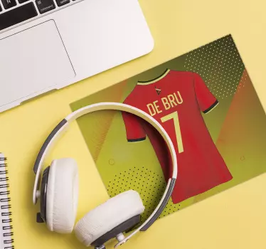 Tapis de souris avec nom maillot belgique - TenStickers