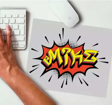 Tapis de souris nom style bande dessinée - TenStickers