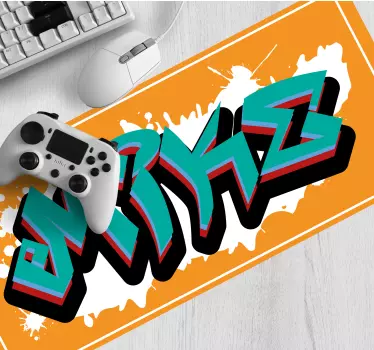 Tapis de souris nom style graffiti Éclatant - TenStickers