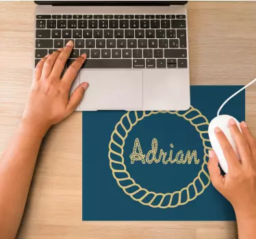 Tapis de souris nom texte corde personnalisé - TenStickers