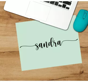 Tapis de souris nom texte élégant personnalisé - TenStickers