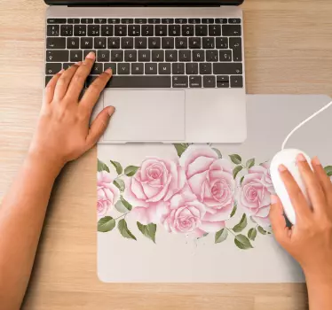 Tapis de souris original arrangement de roses élégant - TenStickers