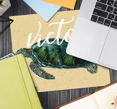 Tapis de souris original art de la tortue de mer - TenStickers