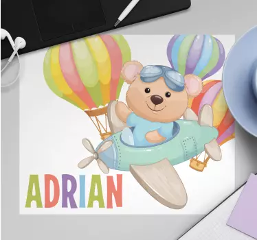 Tapis de souris original aventure d'ours espiègle - TenStickers
