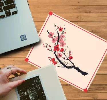 Tapis de souris original branche de cerisier en fleur - TenStickers