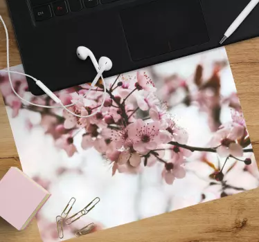 Tapis de souris original branche de fleur délicate - TenStickers