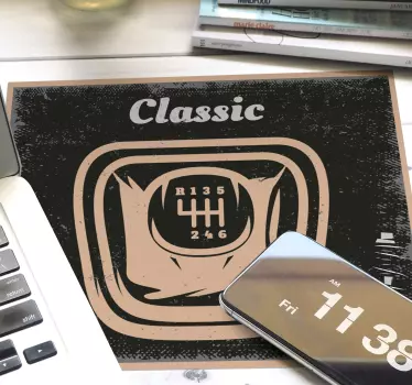 Tapis de souris original changement de vitesses classique - TenStickers