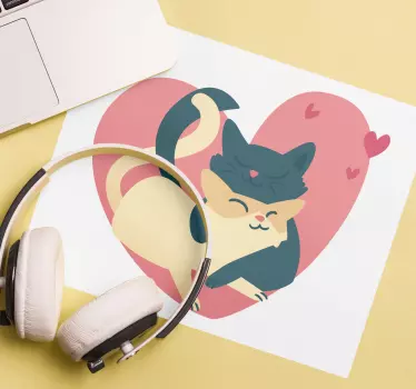 Tapis de souris original chat joueur câlin - TenStickers