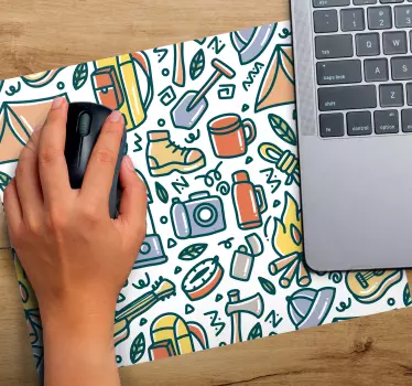 Tapis de souris original Éléments d'aventure en plein air - TenStickers