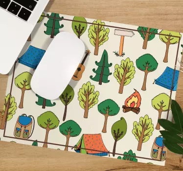 Tapis de souris original Éléments de scène de camping - TenStickers