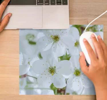 Tapis de souris original fleurs de cerisier en fleurs - TenStickers