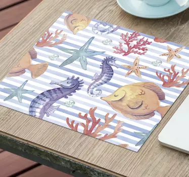 Tapis de souris original modèle de créatures sous-marines - TenStickers