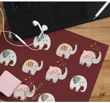 Tapis de souris original motif éléphant mignon - TenStickers