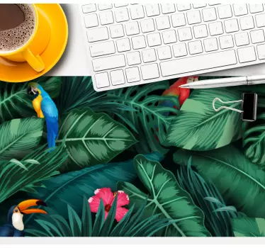 Tapis de souris original motif oiseaux tropicaux - TenStickers