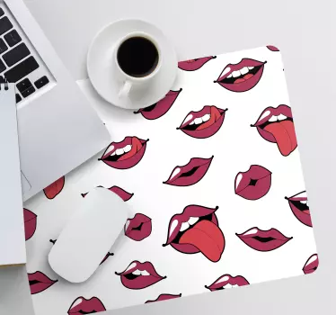 Tapis de souris original motifs de lèvres ludiques - TenStickers