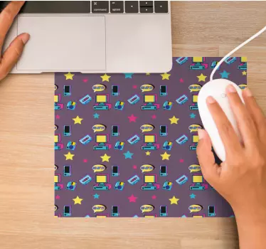 Tapis de souris original objets rétro colorés - TenStickers