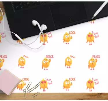 Tapis de souris original oiseaux de cartoon joyeux - TenStickers