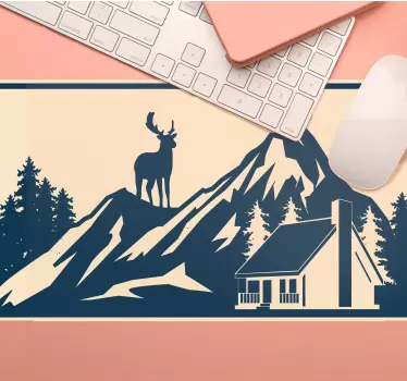 Tapis de souris original paysage de montagnes majestueuses - TenStickers