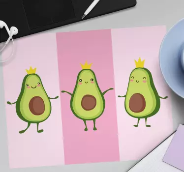 Tapis de souris original personnages avocats mignons - TenStickers