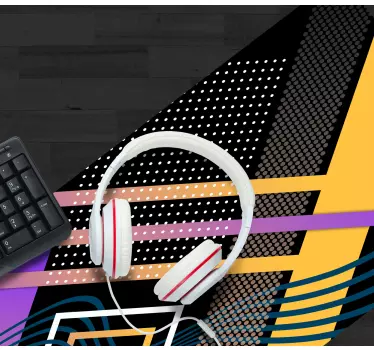 Tapis de souris original rayures géométriques colorées - TenStickers