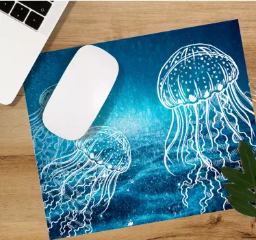 Tapis de souris original scène de méduse éthérée - TenStickers
