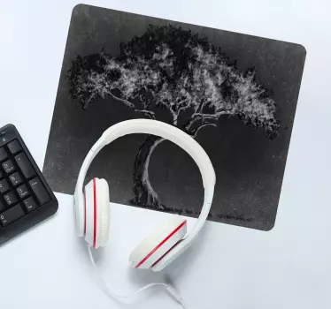 Tapis de souris original silhouette d'arbre artistique - TenStickers