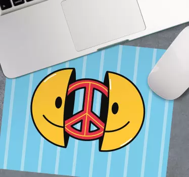 Tapis de souris original symbole de paix joyeux - TenStickers