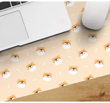 Tapis de souris original visages joyeux de shiba - TenStickers