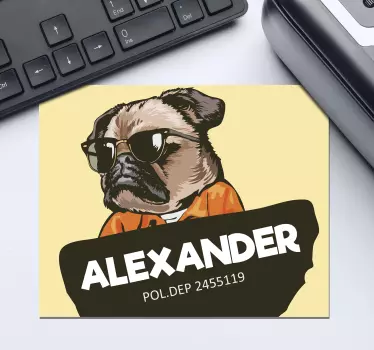 Tapis de souris portrait de chien cool - TenStickers