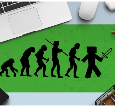 tapis de souris pour gamer évolution de minecraft - TenStickers