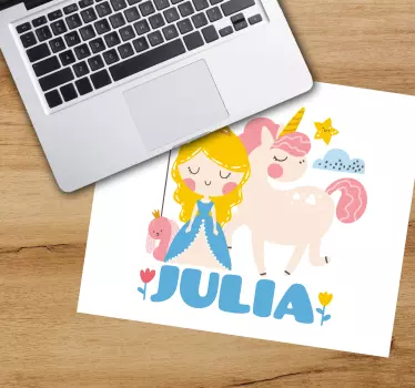 Tapis de souris princesse et licorne - TenStickers