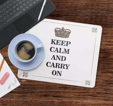 Tapis de souris Rester calme personnalisable - TenStickers