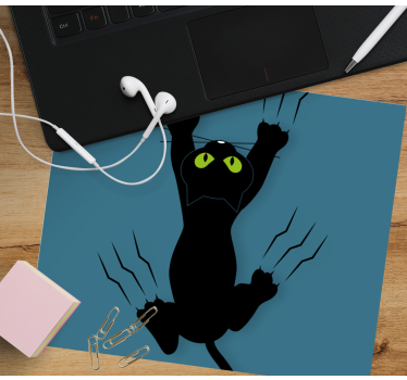 Tapis de souris style original Chat drôle attrapant le tapis - TenStickers